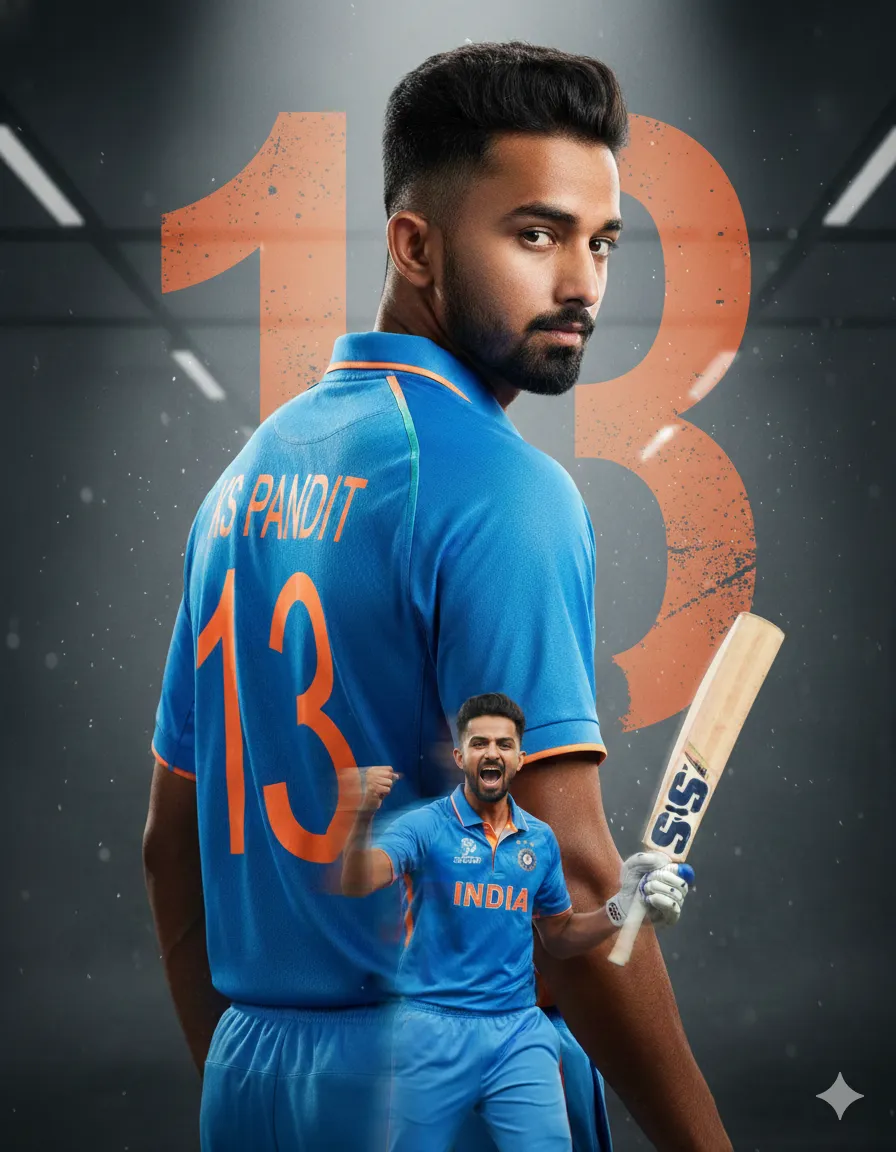 Cricketer in a blue Team India - AI Prompt
