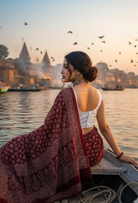 Dawn on the Ganga🕊️ - AI Prompt