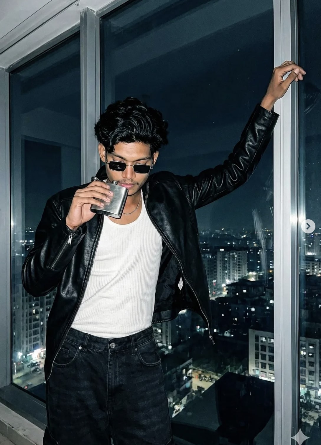 Drinking young man - AI Prompt