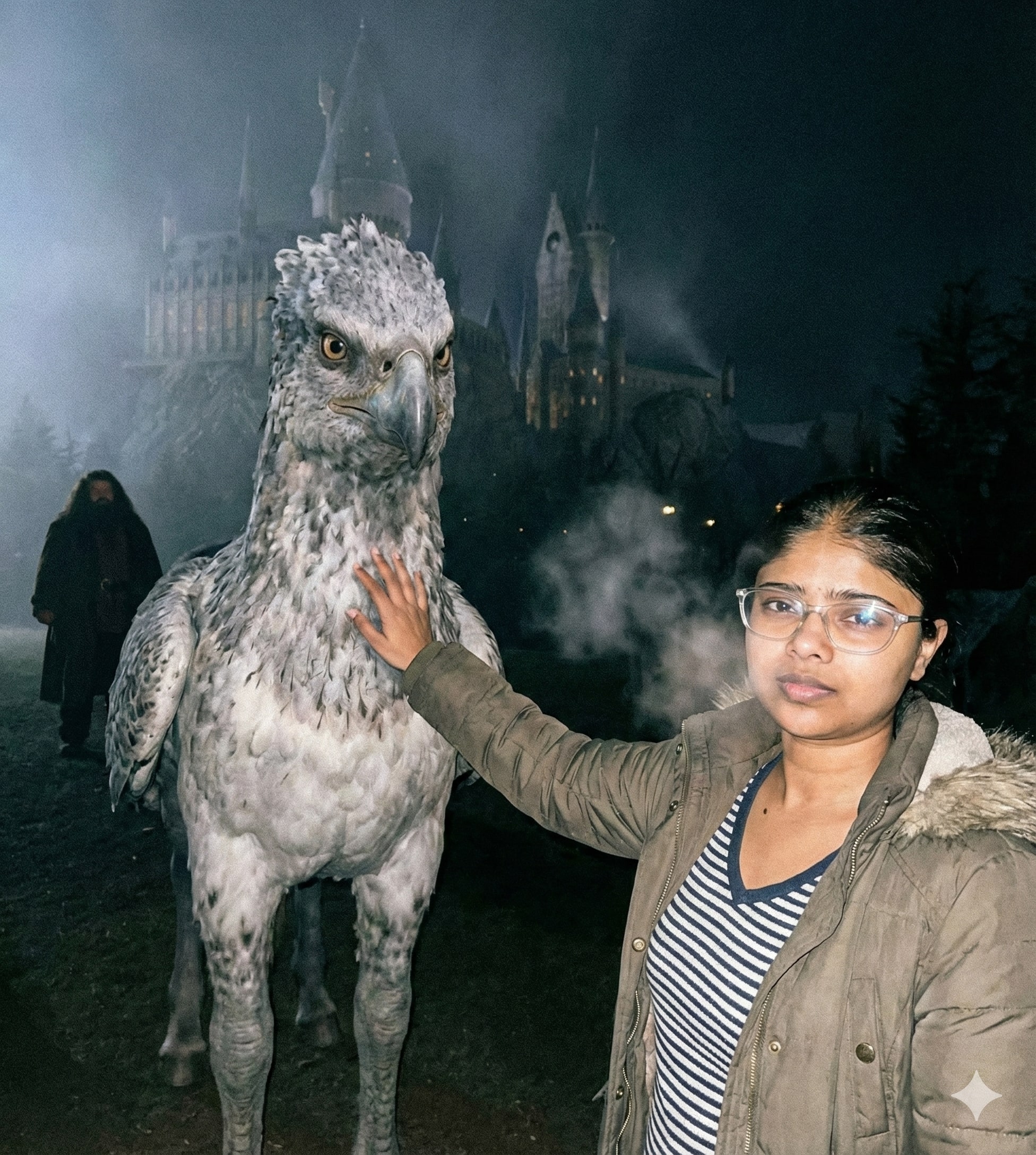 Hogwarts grounds at night - AI Prompt