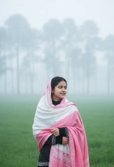 Morning Fog in Village - AI Prompt