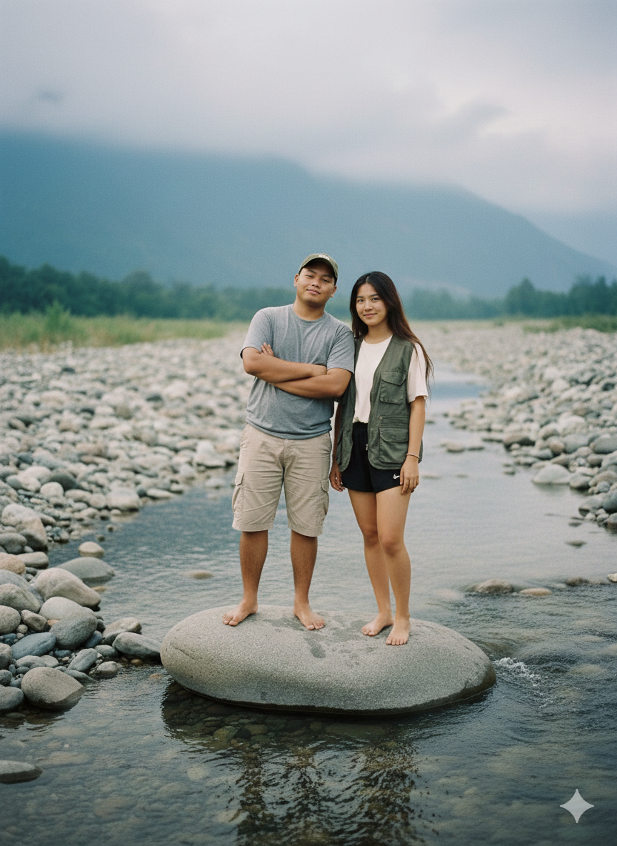 Mountain travel with her - AI Prompt