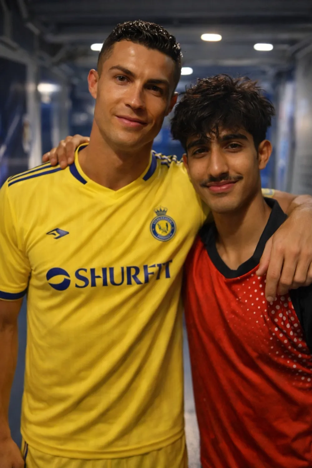 picture with ronaldo as fan - AI Prompt