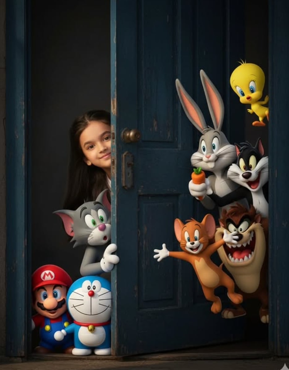 Ultra-Realistic Cinematic Portrait With 3D Cartoon Characters - AI Prompt